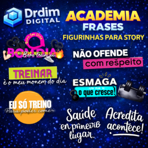 KIT 110 FIGURINHAS ACADEMIA FRASES
