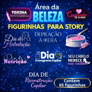 KIT 65 FIGURINHAS SALÃO DE BELEZA